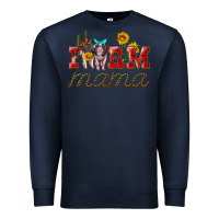 Navy farm mama with pigs Premium Sweatshirt - Artiststas