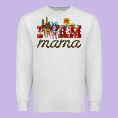 Farm Mama With Pigs Premium Sweatshirt Designed By Artiststas