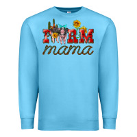 Ocean Blue farm mama with pigs Premium Sweatshirt - Artiststas
