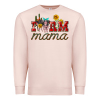 Pale Pink farm mama with pigs Premium Sweatshirt - Artiststas