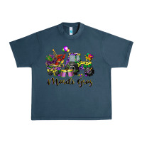 Midnight Navy mardi gras tractor Urban Heavy Tee - CowGirlArtShop