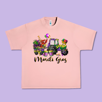 Mardi Gras Tractor Urban Heavy Tee Designed By Cowgirlartshop