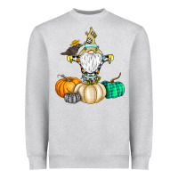Heather Grey Happy Fall Heavyweight Sweatshirt - CowhideDigitalArt