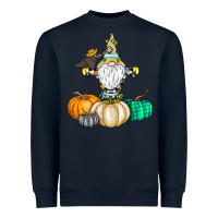 Navy Happy Fall Heavyweight Sweatshirt - CowhideDigitalArt