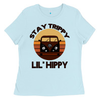 Baby Blue Stay Trippy Lil Hippy Ladies Tee - Bettercallsaul