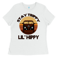 White Stay Trippy Lil Hippy Ladies Tee - Bettercallsaul