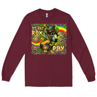 Burgundy St. Pat Rex Day Long Sleeve Tee - CowGirlArtShop
