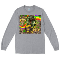 Heather Grey St. Pat Rex Day Long Sleeve Tee - CowGirlArtShop