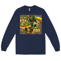 Navy St. Pat Rex Day Long Sleeve Tee - CowGirlArtShop