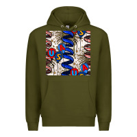 Army Green usa balloons seamless pattern Premium Hoodie - BundleAndBundleShop