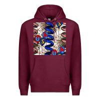 Burgundy usa balloons seamless pattern Premium Hoodie - BundleAndBundleShop