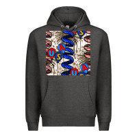 Charcoal Heather usa balloons seamless pattern Premium Hoodie - BundleAndBundleShop