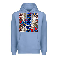 Colony Blue usa balloons seamless pattern Premium Hoodie - BundleAndBundleShop