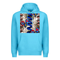 Ocean Blue usa balloons seamless pattern Premium Hoodie - BundleAndBundleShop