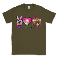 Army Green Peace love Easter Classic Tee - NancyCooperArtShop