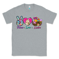 Heather Grey Peace love Easter Classic Tee - NancyCooperArtShop