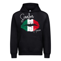 Black GGT Travel Souvenir Style SINALOA MX Flag Lips Urban Hoodie - trangStudio