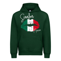 Forest Green GGT Travel Souvenir Style SINALOA MX Flag Lips Urban Hoodie - trangStudio