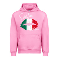 Fuchsia Pink GGT Travel Souvenir Style SINALOA MX Flag Lips Urban Hoodie - trangStudio