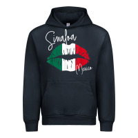 Navy GGT Travel Souvenir Style SINALOA MX Flag Lips Urban Hoodie - trangStudio