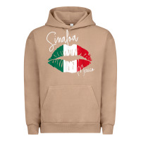 Pigment Burro GGT Travel Souvenir Style SINALOA MX Flag Lips Urban Hoodie - trangStudio