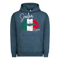 Pigment Midnight Navy GGT Travel Souvenir Style SINALOA MX Flag Lips Urban Hoodie - trangStudio