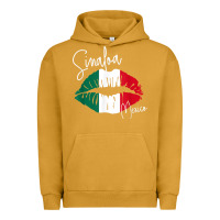 Pigment Peanut Butter GGT Travel Souvenir Style SINALOA MX Flag Lips Urban Hoodie - trangStudio