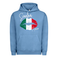 Pigment Pebble Blue GGT Travel Souvenir Style SINALOA MX Flag Lips Urban Hoodie - trangStudio
