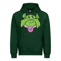 Forest Green Candy Land Halloween Plumpy Big Face Urban Hoodie - trangStudio