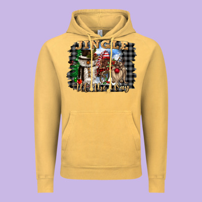 Jingle All The Way Vintage Hoodie Designed By Cowgirlartshop