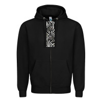 Black Zebra Zipper Hoodie - LillyAllenDesigns