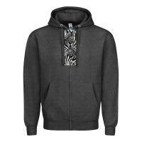 Charcoal Heather Zebra Zipper Hoodie - LillyAllenDesigns