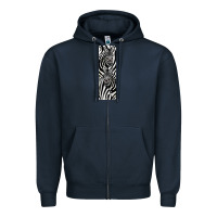 Navy Zebra Zipper Hoodie - LillyAllenDesigns