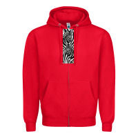 Red Zebra Zipper Hoodie - LillyAllenDesigns