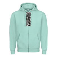 Seafoam Zebra Zipper Hoodie - LillyAllenDesigns
