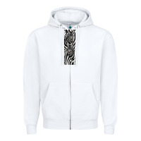 White Zebra Zipper Hoodie - LillyAllenDesigns