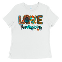 White love thanksgiving turkey Ladies Tee - RanaPortraitStore