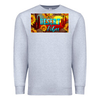 Heather Grey desert vibes license plate Premium Sweatshirt - Artiststas