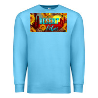 Ocean Blue desert vibes license plate Premium Sweatshirt - Artiststas