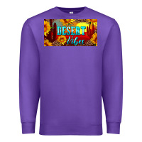 Purple desert vibes license plate Premium Sweatshirt - Artiststas