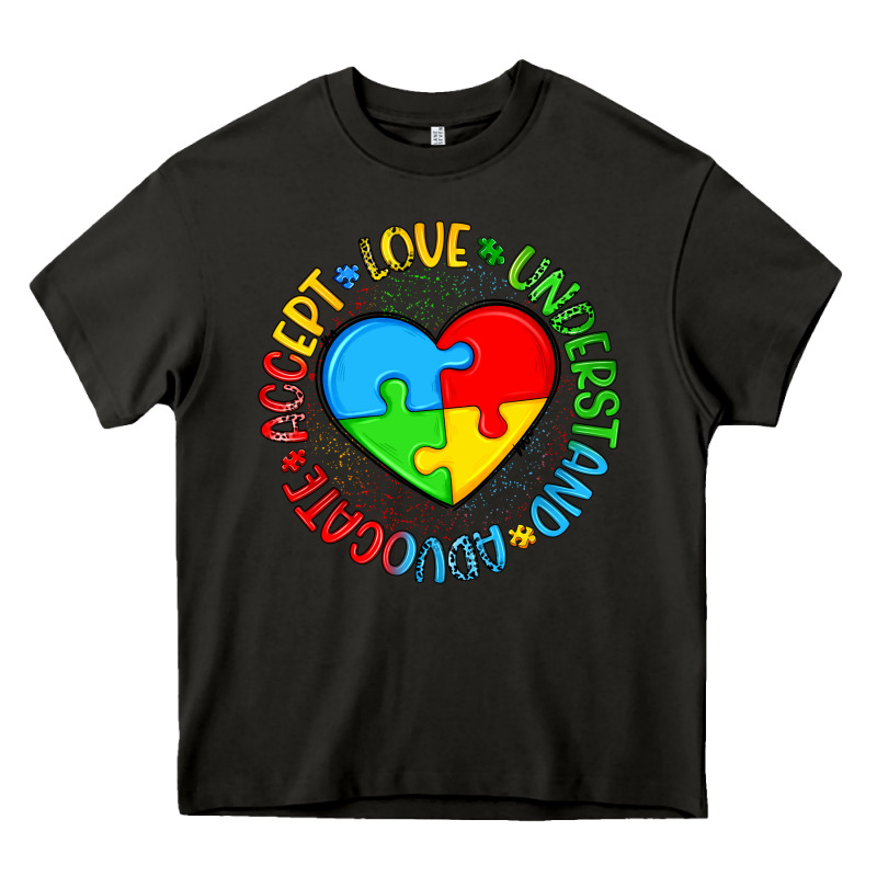 Autism Awareness Puzzle Heart Love Understand Advo Heavy Core Tee by Artiststas | Teevron