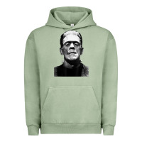 Pigment Oil Green Classic Halloween Monster Horror Movie Frankenstein Monster Urban Hoodie - trangStudio