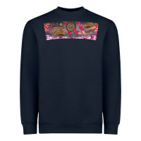 Navy Howdy Valentine Heavyweight Sweatshirt - CowhideDigitalArt