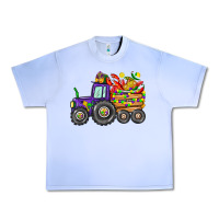 Grape Ice mardi gras tractor Urban Heavy Tee - CowGirlArtShop