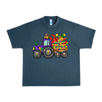 Midnight Navy mardi gras tractor Urban Heavy Tee - CowGirlArtShop