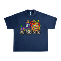 Navy mardi gras tractor Urban Heavy Tee - CowGirlArtShop