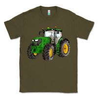 Army Green western farm tractor Classic Tee - Artiststas