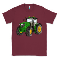 Burgundy western farm tractor Classic Tee - Artiststas