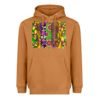 Meerkat mardi gras sunflower fleur de lis leopard cowhide brushstrokes Heavyweight Hoodie - Artiststas