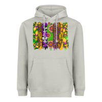 Moon Dust mardi gras sunflower fleur de lis leopard cowhide brushstrokes Heavyweight Hoodie - Artiststas